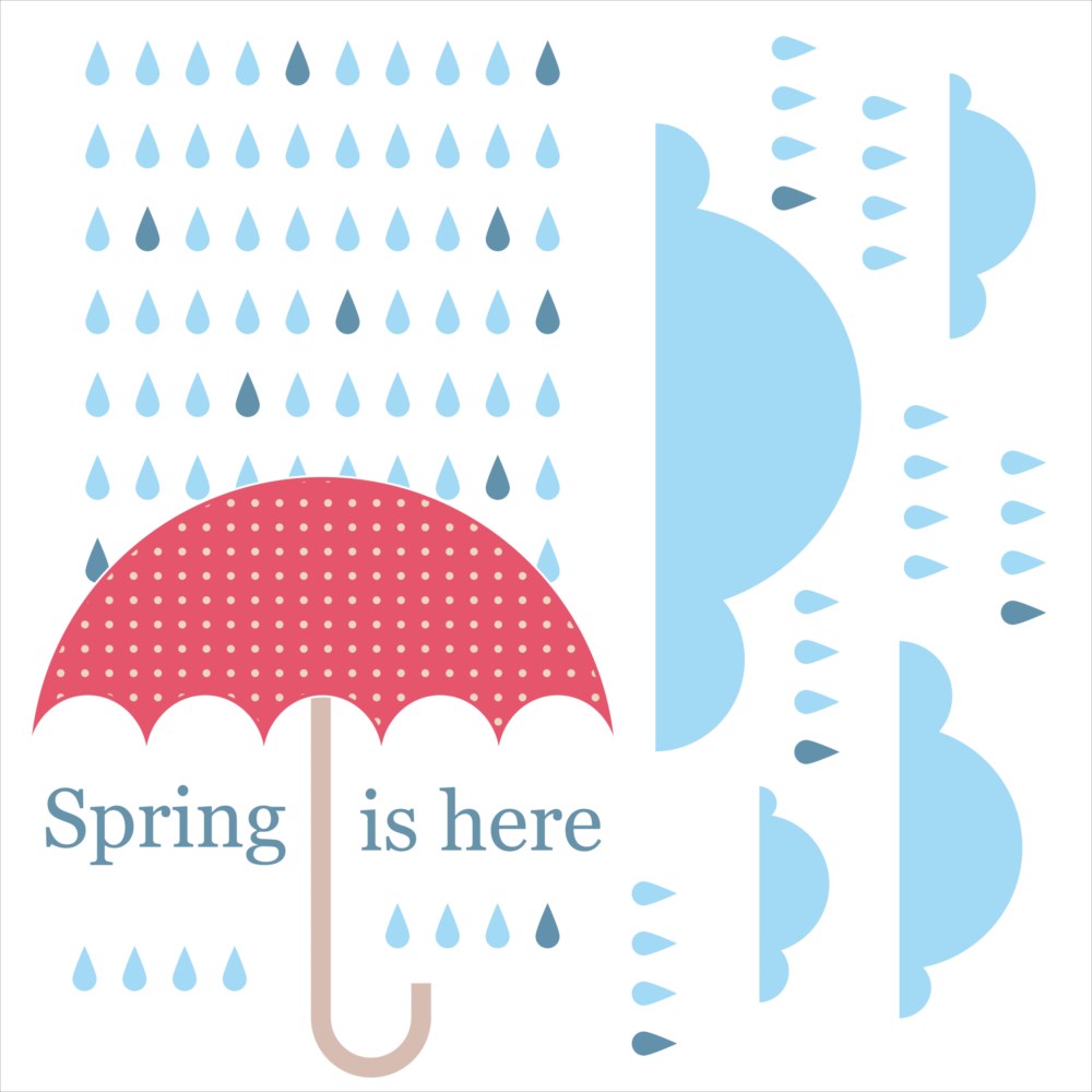 楽天市場 梅雨 シール式ウォールステッカー 飾り 30 30cm 雨 Rainy Day Rainy Season アジサイ 紫陽花 アジサイ 傘 雨 剥がせる カッティングシート Wall Sticker 雑貨 Diy Kabeコレ