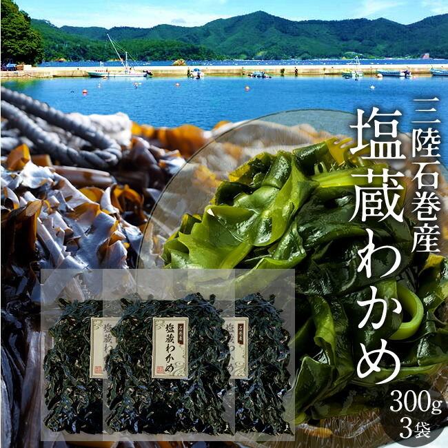 楽天市場】三陸 塩蔵わかめ 宮城県石巻産 300g×1袋 湯通しワカメ お