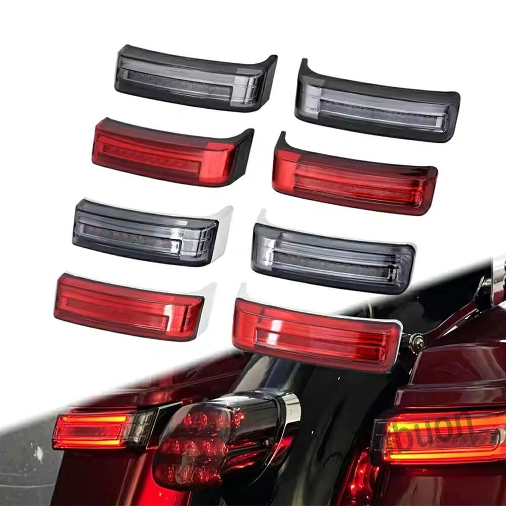 【ハーレーツーリング専用】 LEDサドルバッグライト 高輝度3機能 周囲光パイプ付き プラグ&プレイ 2014年式以降 ストレッチバッグ対応｜かぶおん
