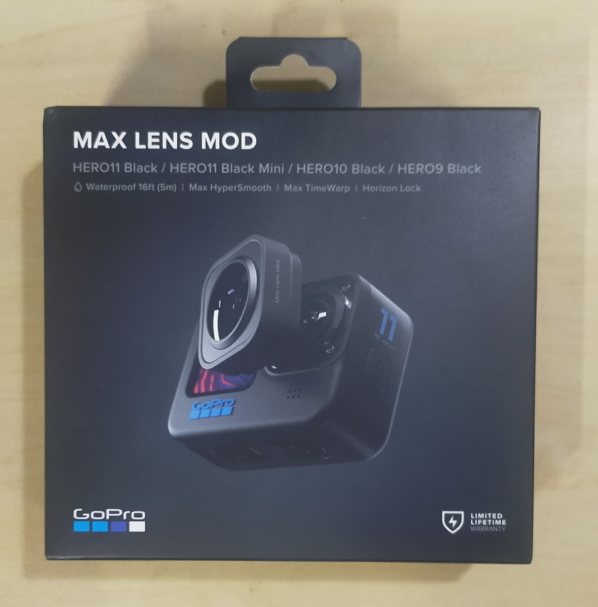 ADWAL-001 ゴープロ GoPro Maxレンズモジュラー HERO12 Black/HERO11 Black/HERO10 Black/HERO9 Black 対応 ブラック