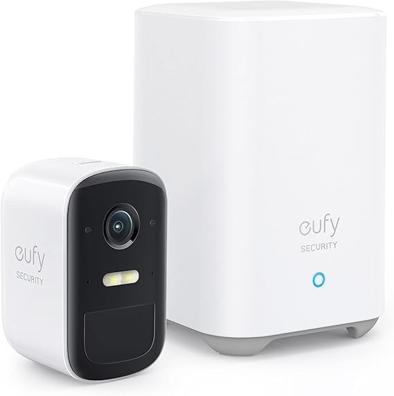 T88305D3 船がかり Anker Eufy Security eufyCam 2C 1-Cam Kit 室外写真機 心丈夫さ写真機 防犯写真機室外 網状組織写真機 1080p 盛りだくさん固定ディスク IP67 白いこと