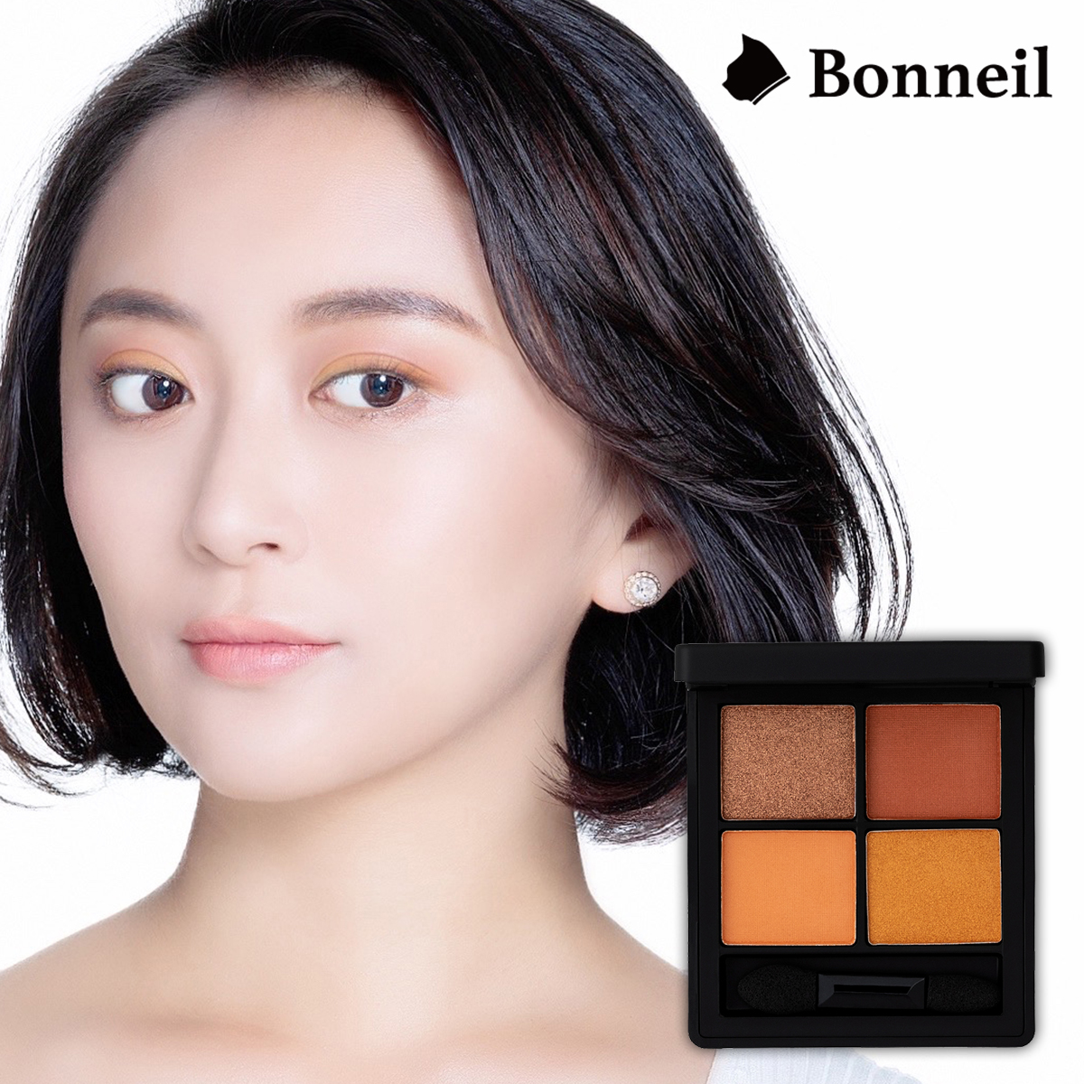 楽天市場】アイシャドウ パレット オレンジ ブラウン 4色パレット 高