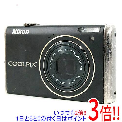 【中古】Nikon ディジカメ COOLPIX S640 黒いこと/1220万絵素 本体のみ 本体・液晶画面いたみ