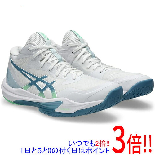 【1日と5.0のつく日、18日はポイント3倍！】asics アシックス 26.0cm バレーボールシューズ SKY ELITE FF MT 3 1051A081 ホワイト/サバ ブルー