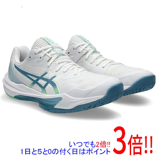 【1日と5.0のつく日、18日はポイント3倍！】asics アシックス 25.5cm バレーボールシューズ SKY ELITE FF 3 1051A080 ホワイト/サバ ブルー