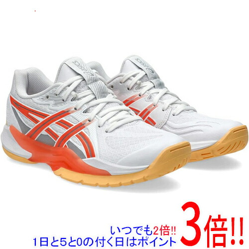 asics アシックス 23.5cm ハンドボールシューズ レディース POWERBREAK FF 1072A104 102 ホワイト/ビビッド コーラル|エクセラー2号館 店