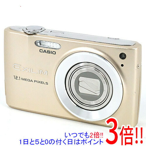 【中古】CASIO EXILIM ZOOM EX-Z400 ゴールド 1200万絵素 本体のみ 液晶画面いたみ