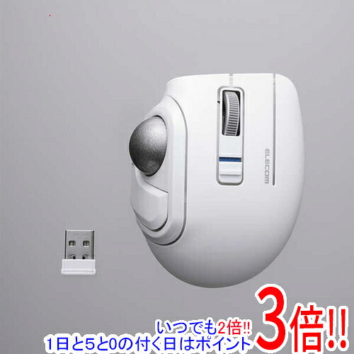 【1日と5.0のつく日、18日はポイント3倍！】ELECOM bitra USB無線/Bluetoothトラックボール 5ボタン/親指操作 M-MT1MRSWH ホワイト