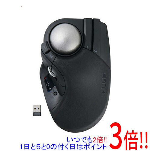 ELECOM製 HUGE PLUS 無線電話トラックボール 10名取り草/ベアリング M-HT1MRBK 黒いこと