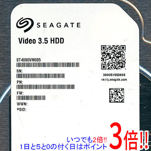 SEAGATE HDD ST4000VM005 4結核症