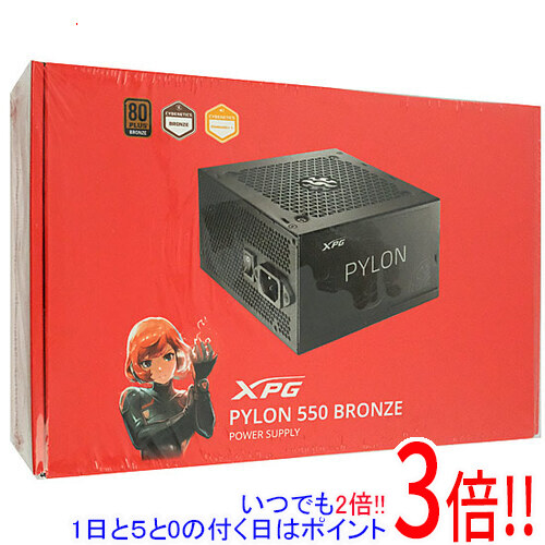 【1日と5.0のつく日、18日はポイント3倍！】ADATA PC電源ユニット XPG PYLON 550W PYLON550B-BKCJP