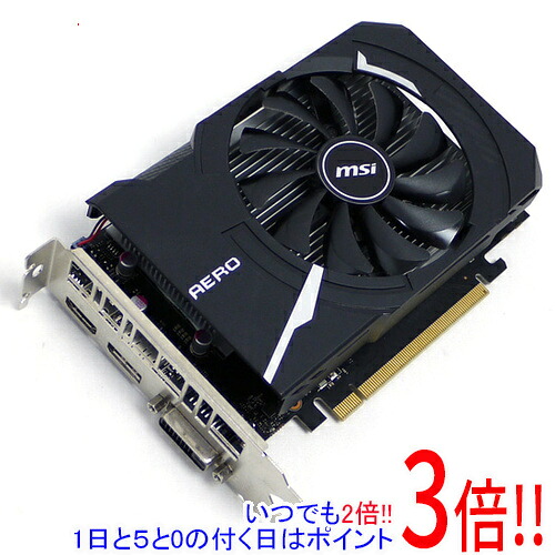 【1日と5.0のつく日、18日はポイント3倍！】【中古】MSI製グラボ GTX 1650 AERO ITX 4G OC PCIExp 4GB