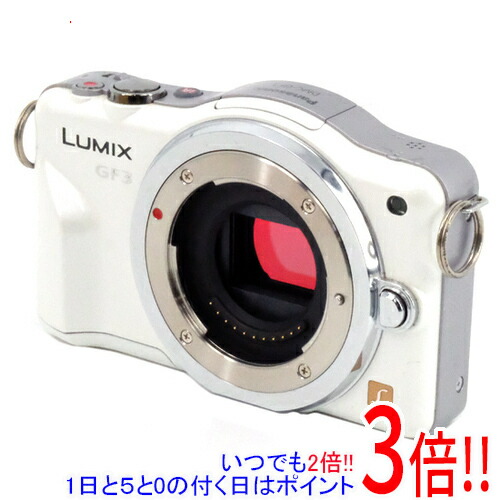 【中古】Panasonic LUMIX DMC-GF3-W 上半身 液晶画面いたみ