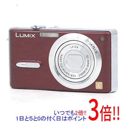 【1日と5.0のつく日、18日はポイント3倍！】【中古】Panasonic LUMIX DMC-FX9-R レッド/600万画素 液晶画面いたみ