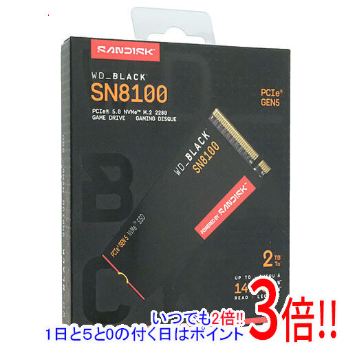 Western Digital SSD WD_Black SN8100 NVMe SSD WDS200T1X0M 2結核症