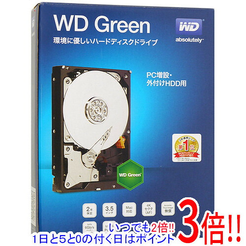 【1日と5.0のつく日、18日はポイント3倍！】Western Digital製HDD WD60EZRX 6TB SATA600
