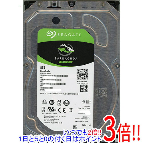 SEAGATE製HDD ST8000DM004 8結核症 SATA600