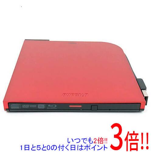 【1日と5.0のつく日、18日はポイント3倍！】【中古】BUFFALO 外付けブルーレイドライブ BRXL-PT6U2V-RD 本体のみ