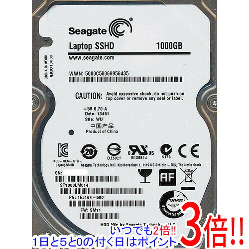 SEAGATE 万覚え帳用HDD 2.5inch ST1000LM014 1結核症 9.5粍