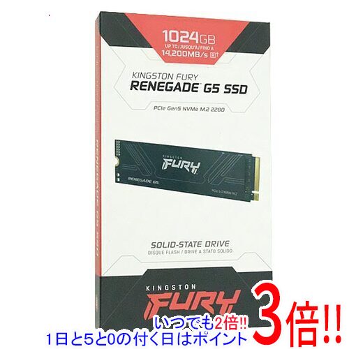 【1日と5.0のつく日、18日はポイント3倍!】Kingston SSD FURY Renegade G5 SFYR2S/1T0 1TB