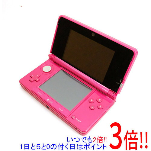 【1日と5.0のつく日、18日はポイント3倍！】【中古】任天堂 ニンテンドー3DS グロスピンク CTR-S-PDBA 本体のみ ゴムなし・本体・液晶画面いたみ