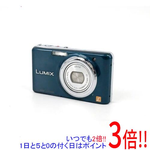 ケース付き美品 Panasonic LUMIX DMC-FX77 スエードブルー ケース付き