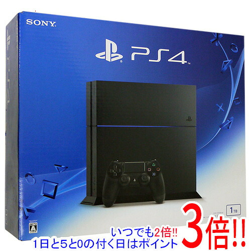 【1日と5.0のつく日、18日はポイント3倍！】【中古】SONY プレイステーション4 1TB ブラック CUH-1200BB01 コントローラーなし 元箱あり