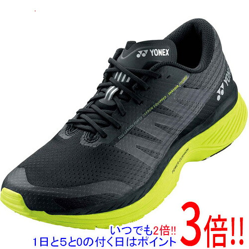 【1日と5.0のつく日、18日はポイント3倍!】YONEX(ヨネックス) 25.5cm ランニングシューズ セーフラン100Xメン SHR100XM ブラック/アシッドイエロー