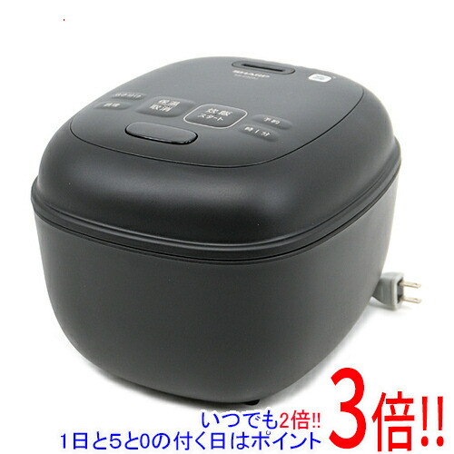 【延長保証対応!!】SHARP ジャー炊飯器 3合炊き KS-CS05J-B ブラック
