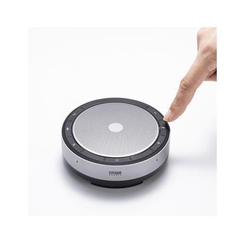 サンワサプライ【音吐抑えつける役立つこと】話し合い金棒引き電話機（Bluetooth/USB相応う） 約8.5第四次元 MM-BTMSP6【360°全道のり集音】