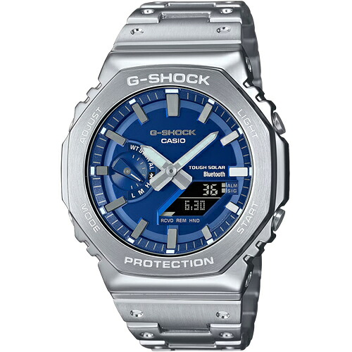 カシオ【国内正規品】CASIO G-SHOCK アナログデジタル腕時計 文字板メタリックブルー GM-B2100AD-2AJF【フルメタル Bluetooth モバイルリンク機能】G-SALE【KK9N0D18P】