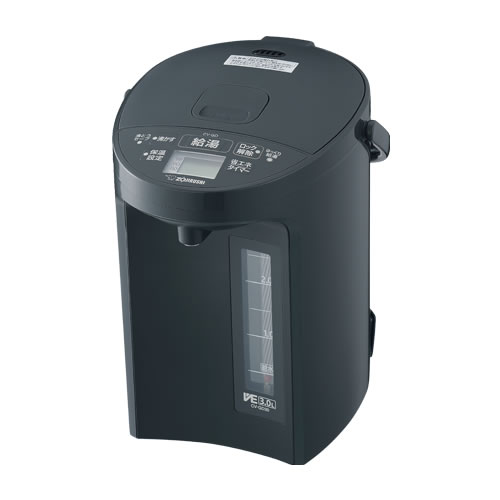 象印【キッチン家電】電気ポット 3.0L 優湯生 マイコン沸とう VE電気まほうびん ソフトブラック CV-GD30-BM【スピード沸とう】