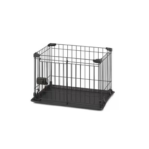 アイリスオーヤマ【ペット用品】システムサークルトレー付き STS-400T マットブラウン 幼犬・超小型犬 I-4967576477062【ペット用サークル】