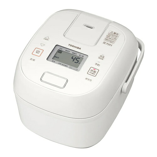 東芝【TOSHIBA】3.5合炊き 圧力IHジャー炊飯器 ミルキーホワイト 炎匠炊き コンパクト RC-6PXX-W【備長炭ダイヤモンド釜】