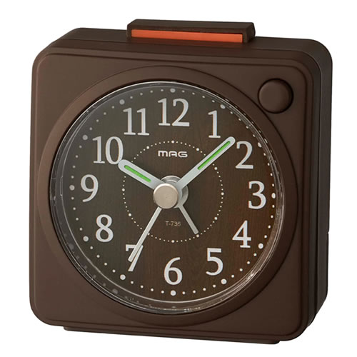 楽天市場】ノア精密 T-736 BR-Z MAG 電子音 目覚まし時計 ミニモク