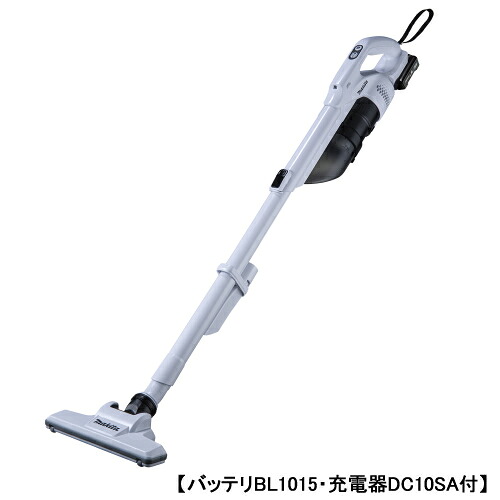 マキタ【makita】10.8V 1.5Ah 充電式クリーナ サイクロン一体式 ワンタッチスイッチ コードレススティック掃除機 CL200FDSHW【バッテリBL1015・充電器DC10SA付】|家電のSAKURA 店