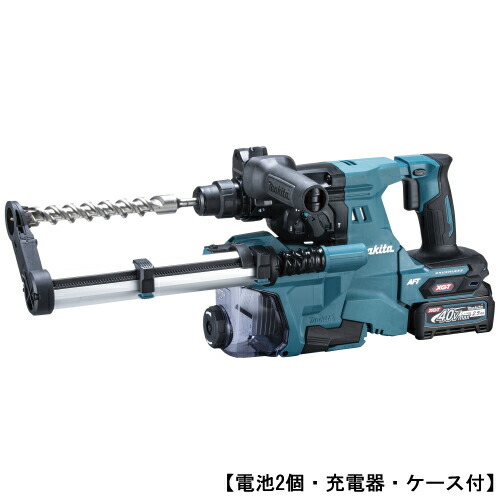 マキタ【makita】40Vmax 充電式ハンマドリル 28mm 集じんシステム付 HR011GRDXV【電池2個・充電器・ケース付】無線連動対応 ビット別売