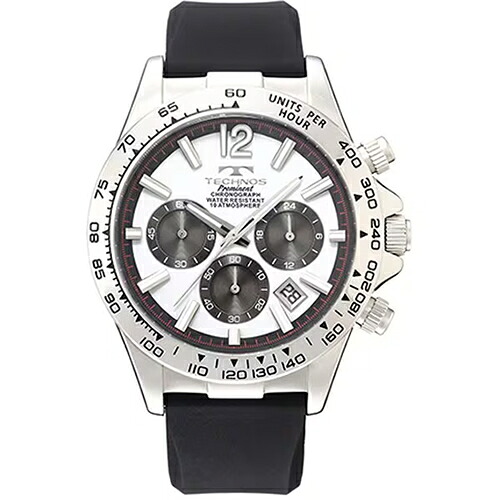 TECHNOS【国内正規品】テクノス メンズ腕時計 ステンレスケース＆シリコンバンド ホワイト TP0801SW【10気圧防水】｜家電のＳＡＫＵＲＡ　店