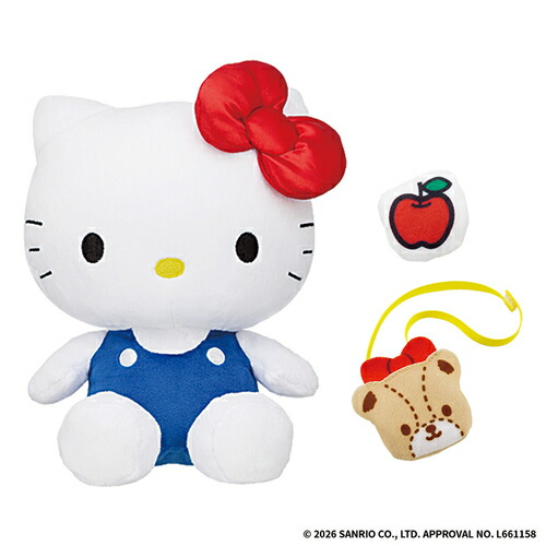 バンダイ【ぬいぐるみ】いつでもなかよし♪おしゃべりハローキティ H-4582769900457【単4乾電池×3本（別売り）】