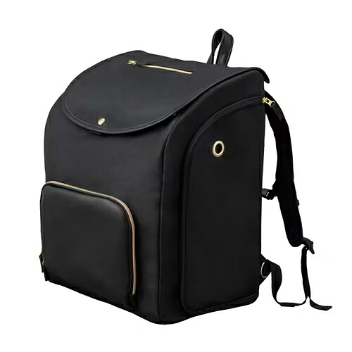 アイリスオーヤマ【ペット用品】前かけできるペットリュック ブラック P-MPR350 ペット用キャリー 猫・小型犬 I-4967576638548【ペットトラベル用品 ペットハウス】