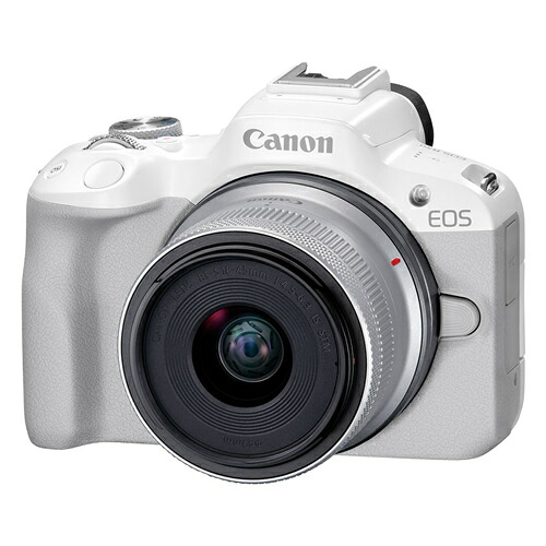 キヤノン【CANON】銀鏡受け答え一眼写真機 EOS R50 白いこと RF-S18-45 IS STM 水晶体一揃いの道具 EOS-R50-RFS1845-WH【EOSR50RFS1845WH】