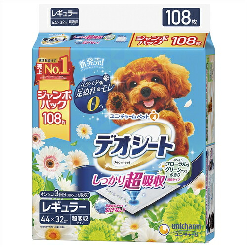ユニ・チャーム【ペット用品】 デオシート超吸収香り消臭ホワイトR108枚 P-4520699643778
