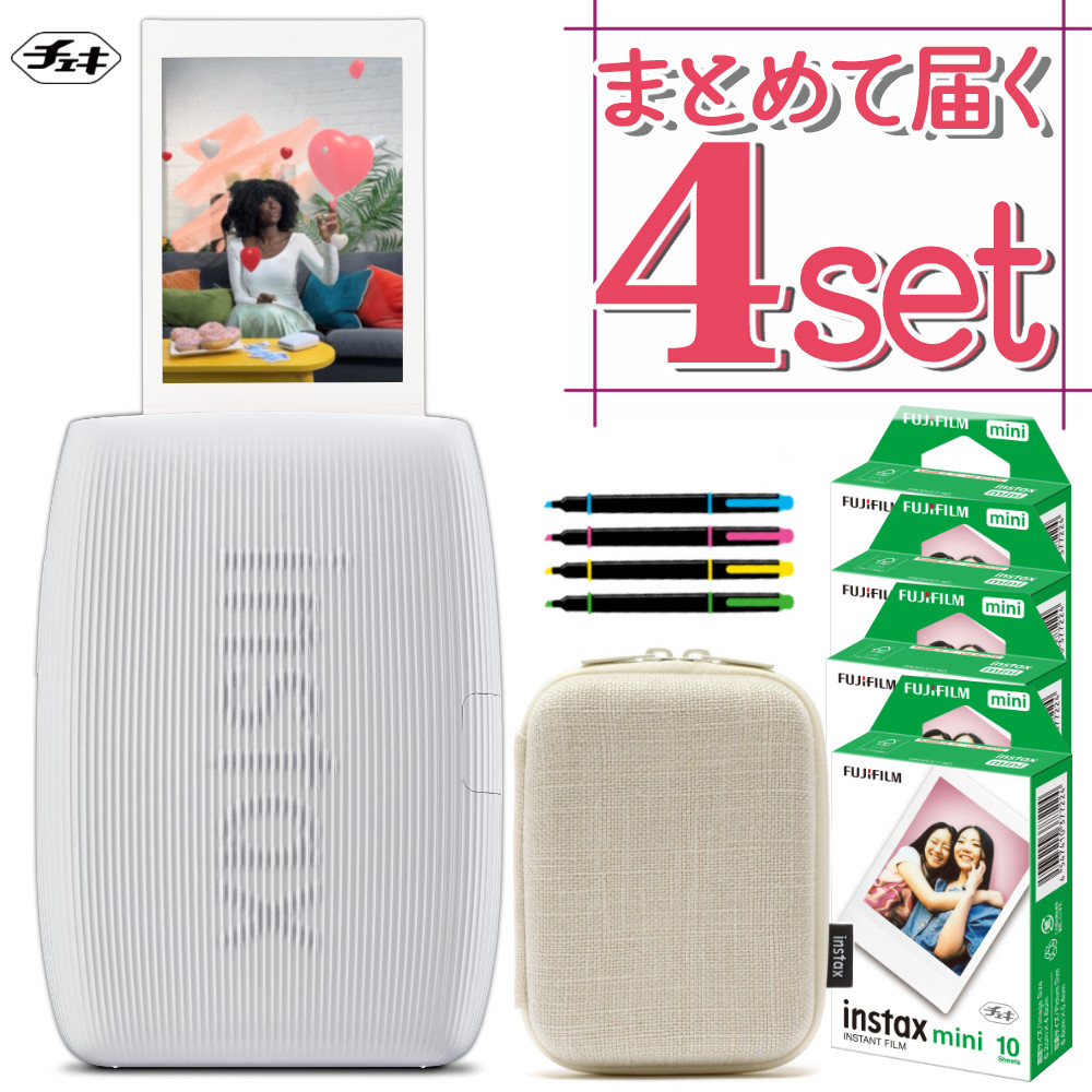 楽天市場】【楽天1位】(フィルム40枚・ペンセット)富士フイルム チェキ スマホプリンター instax mini Link3 ローズピンク チェキプリント  チェキプリンター 印刷 スマホ用プリンター Bluetooth カンタン SNS シェア プリント スマホ カワイイ お洒落 プレゼント(レビュー  ...