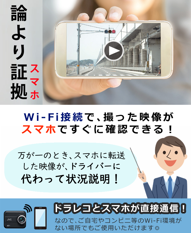 論よりスマホ その場でwifi転送 Jvcケンウッド ドライブレコーダー Gc Dr B ブラック Gcdrb ドラレコ Wi Fi連携 スマホ スマートフォン アプリ 連動 Gセンサー フルhd 12v車 24v車 対応 前方 フロント Jvc ケンウッド Everio エブリオ Gc Dr 単品