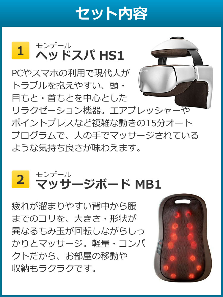 見事な 頭から腰までほぐせるモンデール2点セット モンデール ヘッドスパ HS1 マッサージボード MB1 マッサージ機 マッサージャー 頭 背中 腰  ラッピング不可 デジタルライフ whitesforracialequity.org