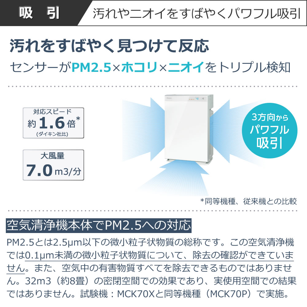 【PM2.5×ホコリ×ニオイをトリプル検知!】ダイキン加湿ストリーマ空気清浄機ACK70X-WホワイトDAIKINACK70XW2021年モデル空気清浄機空清加湿機加湿器ストリーマ搭載加湿空気清浄機空気清浄器加湿空清(同等品:MCK70X-W)(デジタルライフ)