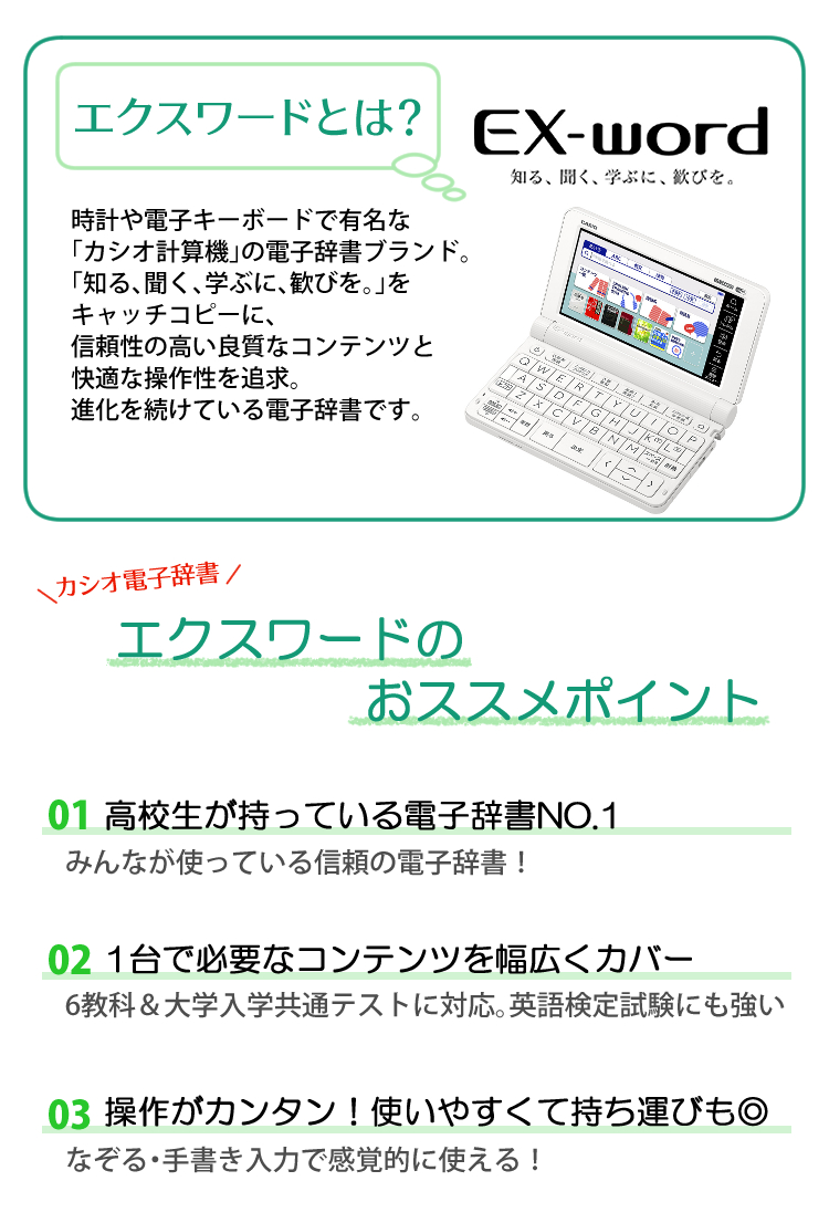 高校生モデル 電子辞書 グリーン 緑XD-K4800