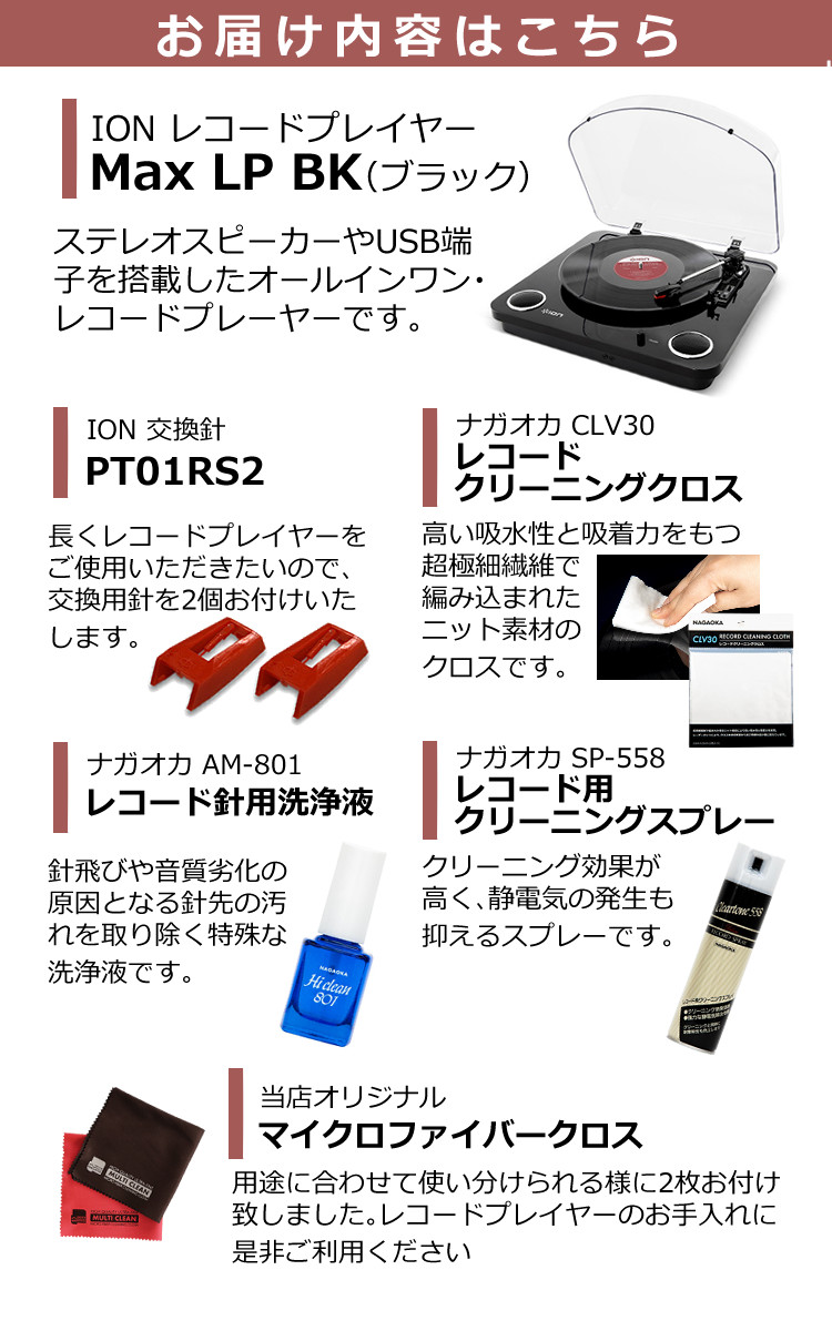メーカー直送 ION Audio 交換針 LPシリーズ用 2個入り PT01-RS2