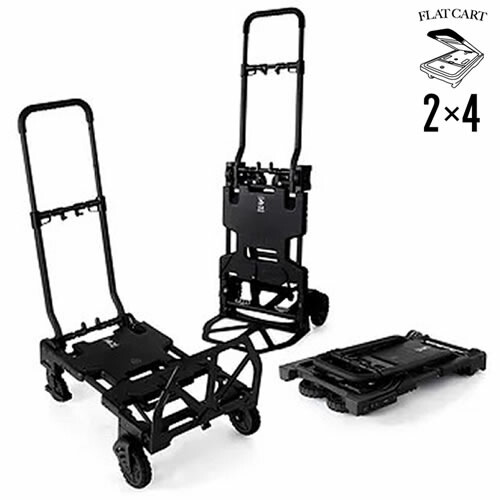 HANAOKA F-CART 2x4 (ブラック) 花岡 折りたたみ式 2WAY フラットカート ツーバイフォー (ラッピング不可)(デジタルライフ)