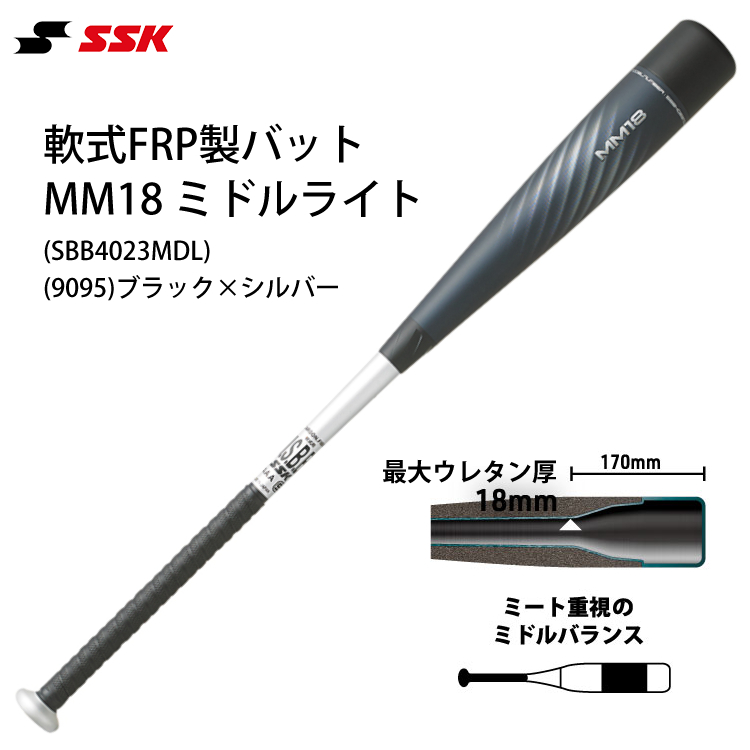 オックスフォードブルー SSK(エスエスケイ) 野球 軟式FRP製バット MM18